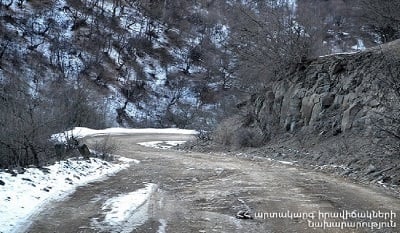 Տաթև-Վերին Խոտանան ճանապարհահատվածը բեռնատարների համար փակ է, մարդատարների համար՝ բաց
