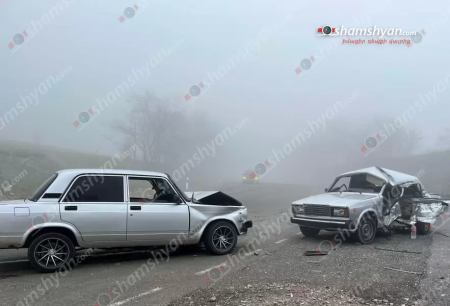 Ավտովթար Սյունիքի մարզում. «բախվել են նույն գույնի ВАЗ-2107 մեքենաները