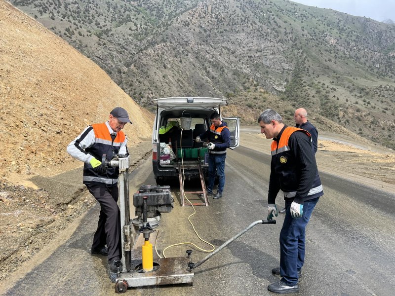 Սյունիքում ստուգել են ասֆալտբետոնե շերտի հաստությունը